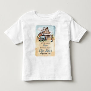 Camiseta Festa de 3 anos de um Fazendeirozinho Fofo