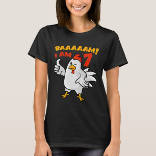 Camiseta Festa de 7 anos da galinha Fazenda Galinha Galinhe