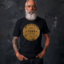Camiseta Festa de 80 anos personalizada vintage