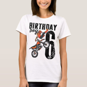 Camiseta Festa de aniversário 6 de motocross de guicho