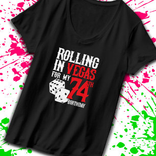 Camiseta Festa de aniversário 74 de Las Vegas - Rolling em 