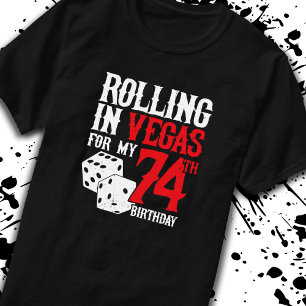 Camiseta Festa de aniversário 74 de Las Vegas - Rolling em 