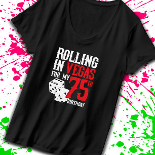 Camiseta Festa de aniversário 75 de Las Vegas - Rolling em