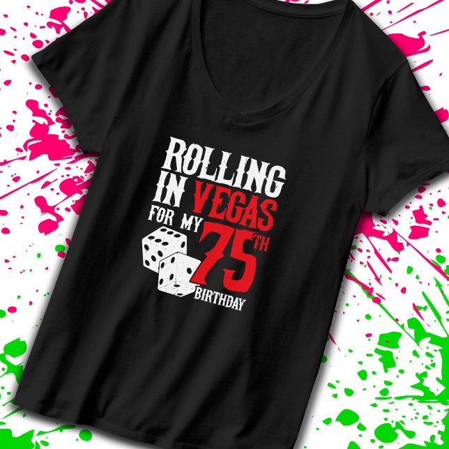 Camiseta Festa de aniversário 75 de Las Vegas - Rolling em  (Criador carregado)