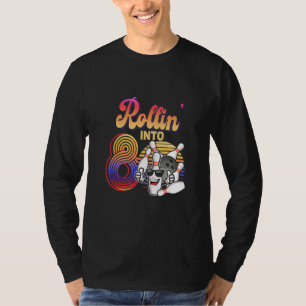 Camiseta Festa de aniversário 8º Rollin para 8 Boliches Ret