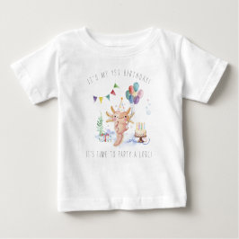 Camiseta Festa de aniversário Axolotl de Cód. Água