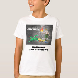 Camiseta Festa de Aniversário Caça ao Tesouro Viking