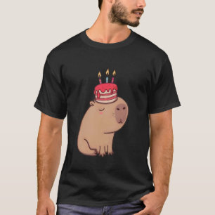 Camiseta Festa de Aniversário Capy Engraçado Amantes de Cap
