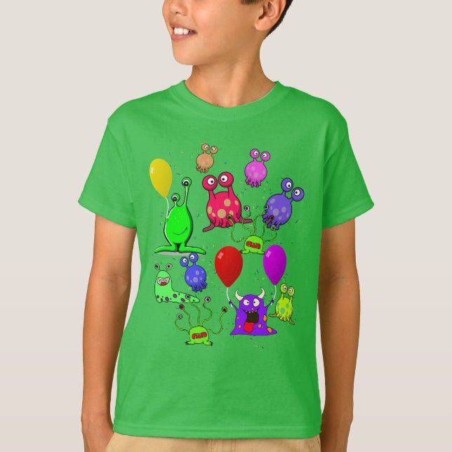 Camiseta Festa de aniversário com Aliens (Frente)