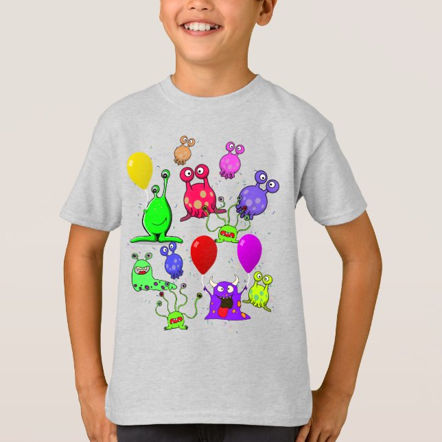 Camiseta Festa de aniversário com Aliens (Frente)