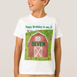 Camiseta Festa de aniversário da barra de fazenda