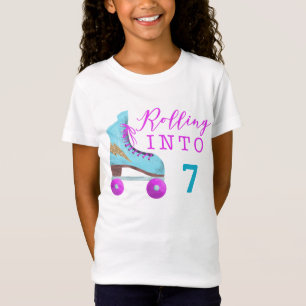 Camiseta Festa de aniversário da patinagem de rolo   algum