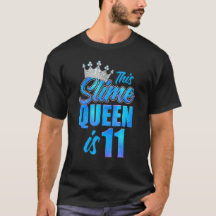 Camiseta Festa de aniversário da Rainha Slime de 11 11 Anos