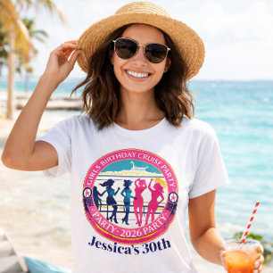 Camiseta Festa de Aniversário das Meninas Cruzeiro Personal