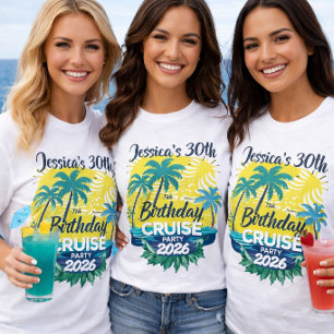 Camiseta Festa de Aniversário das Meninas Cruzeiro Personal