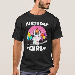 Camiseta Festa de Aniversário das Meninas do Cacto de Llama