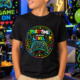 Camiseta Festa de Aniversário de 10 anos do Gamer Level Up