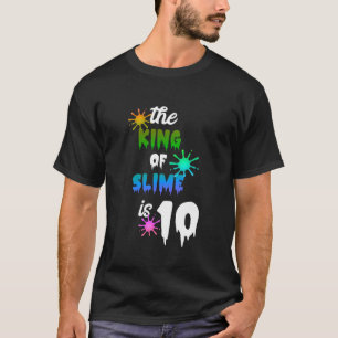 Camiseta Festa de Aniversário de 10 anos Slime King 10 Anos