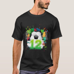 Camiseta Festa de Aniversário de 12 anos de Futebol
