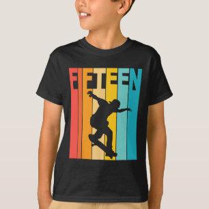 Camiseta Festa de Aniversário de 15 Anos de Skate 15 Anos P