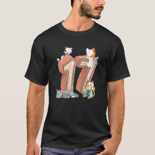 Camiseta Festa de Aniversário de 17 Anos do Gato Dezessete