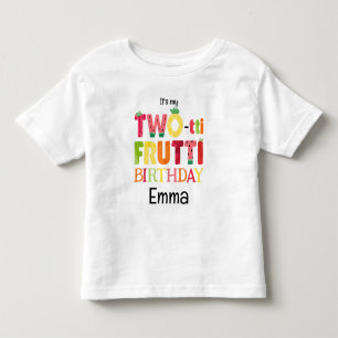 Camiseta Festa de Aniversário de 2 anos Two-tti Frutti Cuti