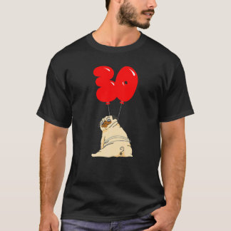 Camiseta Festa de Aniversário de 30 anos do Fat Pug