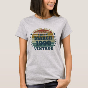 Camiseta Festa de aniversário de 35ª safra personalizada
