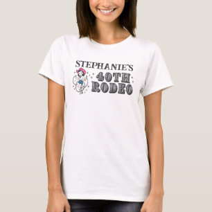 Camiseta Festa de Aniversário de 40 anos Cowgirl Vintage Re