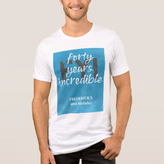 Camiseta Festa de Aniversário de 40 Anos Incrível Céu Azul