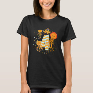Camiseta Festa de Aniversário de 4 Anos de Crianças Festa d