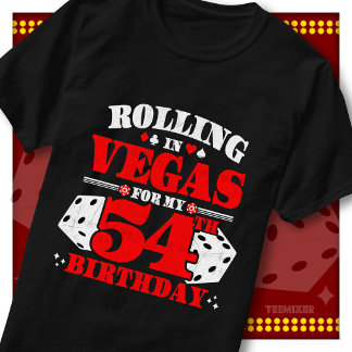 Camiseta Festa de Aniversário de 54 anos Vintage Rolling In