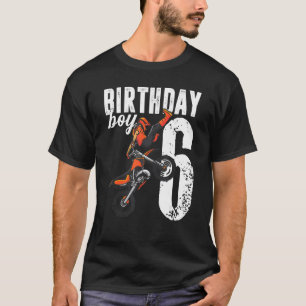 Camiseta Festa de aniversário De 6 Para Menino De 6 Anos