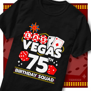 Camiseta Festa de Aniversário de 75 Anos no Cassino com a E