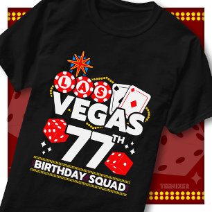 Camiseta Festa de Aniversário de 77 Anos do Vegas Squad no 
