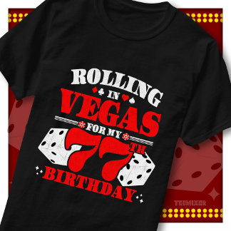 Camiseta Festa de Aniversário de 77 Anos Vintage Rolling In
