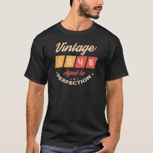 Camiseta Festa de aniversário de 80 anos personalizada vint
