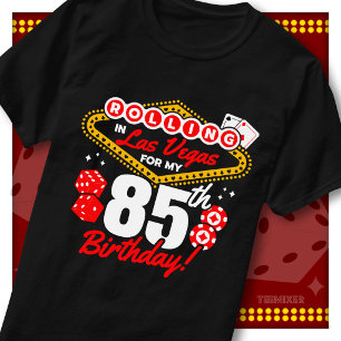 Camiseta Festa de Aniversário de 85 Anos no Cassino Rolling