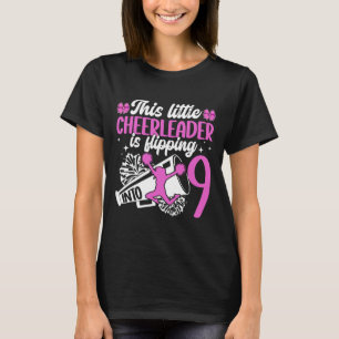 Camiseta Festa de Aniversário de 9 anos de Cheerleader