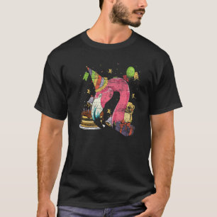 Camiseta Festa de Aniversário de Animal Pássaro Flamingo Ro