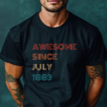 Camiseta Festa de aniversário de Ano de Nascimento Personal<br><div class="desc">Procurando a camisa perfeita para vestir à sua festa de aniversário? Não olhe mais do que esta camiseta do Ano de Nascimento Legal "Incrível desde". Com sua divertida e única design, esta camisa certamente vira cabeças e faz você se sentir uma verdadeira super estrela no seu dia especial. A camisa...</div>