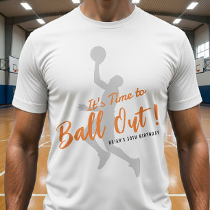 Camiseta Festa de Aniversário de Basquete É Hora de se Dive