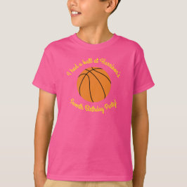 Camiseta Festa de aniversário de basquete rosa