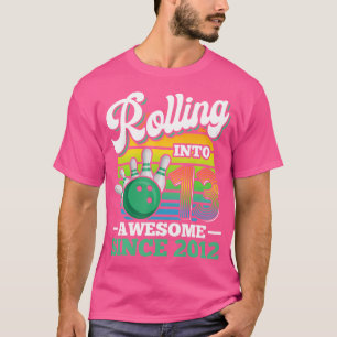 Camiseta Festa de aniversário De boliche Em Curso Para 13 A