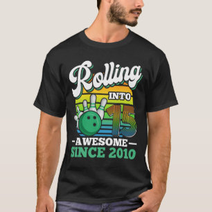 Camiseta Festa de Aniversário de Boliche Fazendo 15 Anos 15
