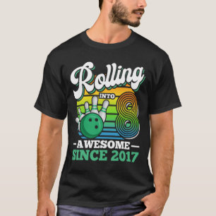 Camiseta Festa de Aniversário de Boliche Fazendo 8 Anos Men