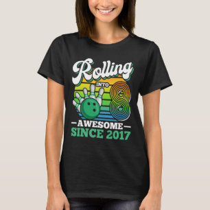 Camiseta Festa de Aniversário de Boliche Fazendo 8 Anos Men