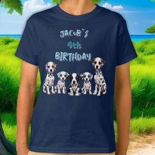 Camiseta Festa de aniversário de Cachorro Dalmaciano