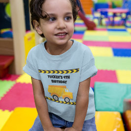 Camiseta Festa de aniversário de Construção Azul-Vazio