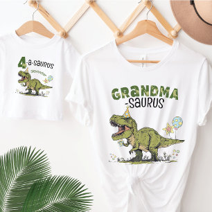 Camiseta Festa de Aniversário de criança Tema Dinossauro Vo